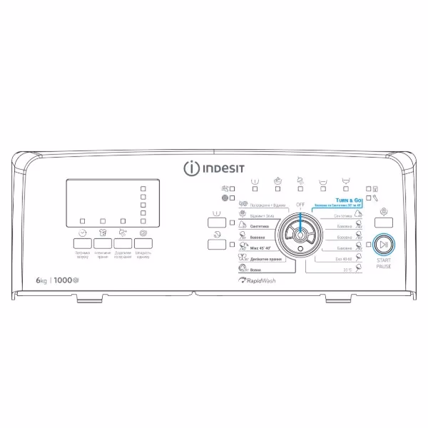 INDESIT BTWS60400EU 6кг — Пральна машина, фото 2 з 2